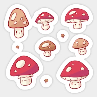 Cute Mushroom illustration Sticker